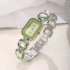 Ladies Fashion Square Quartz Watch With Alloy Bracelet And Decorative Waterdrop For Business Casual
