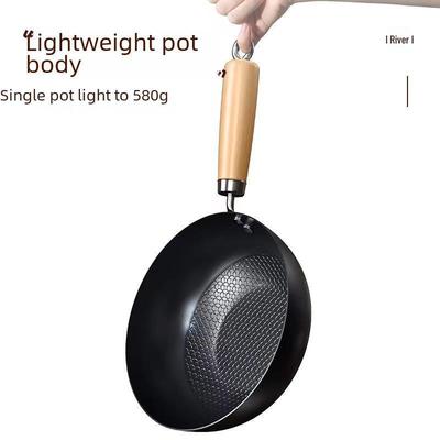 20 cm Mini-Eisentopf im japanischen Stil: Unbeschichtet, flacher Boden, induktionsgeeignet zum Kochen von Einzelportionen