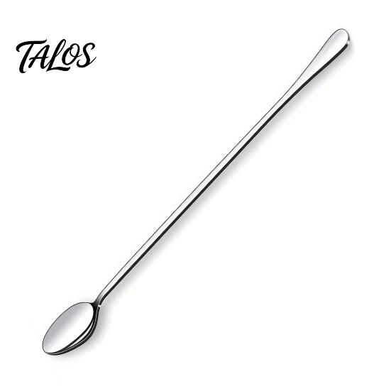 Multi Use Kitchen Spoons Stainless Steel Long Handle Mixing Spoon, Polished Metal Stirring Ice Cream Scoops Tall Glass Bar Spoon for Cocktails