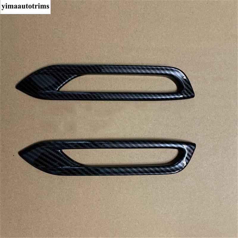 Front Rear Fog Light Lamp Eyelid Eyebrow Cover Trim ABS Chrome / Carbon Fiber Accessories For Nissan Qashqai J11 2018