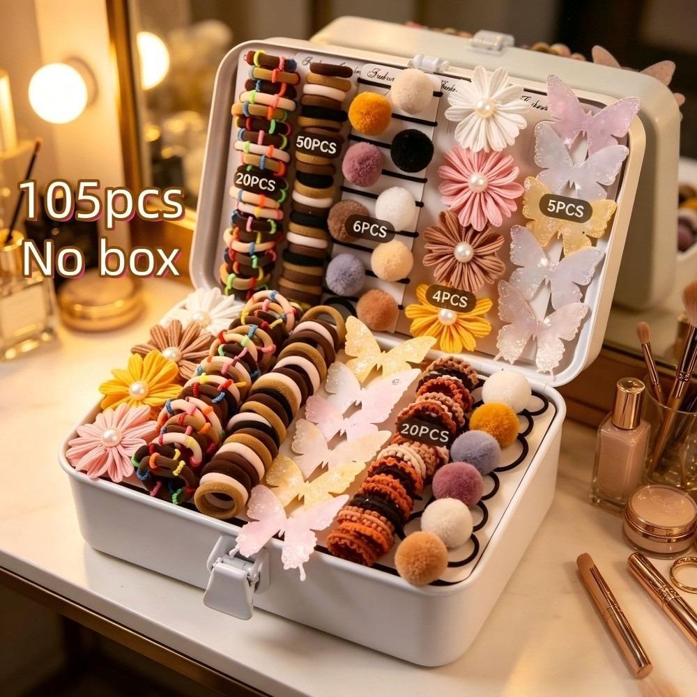 High Elastic Hair Accessories Set Colorful Hair Ties Flower Girls Hair Bands  Girls Children
