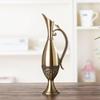 Textured Geometric Vintage Bronze Metal Vases For Living Room Table Centerpieces Display Flower Arrangements Container