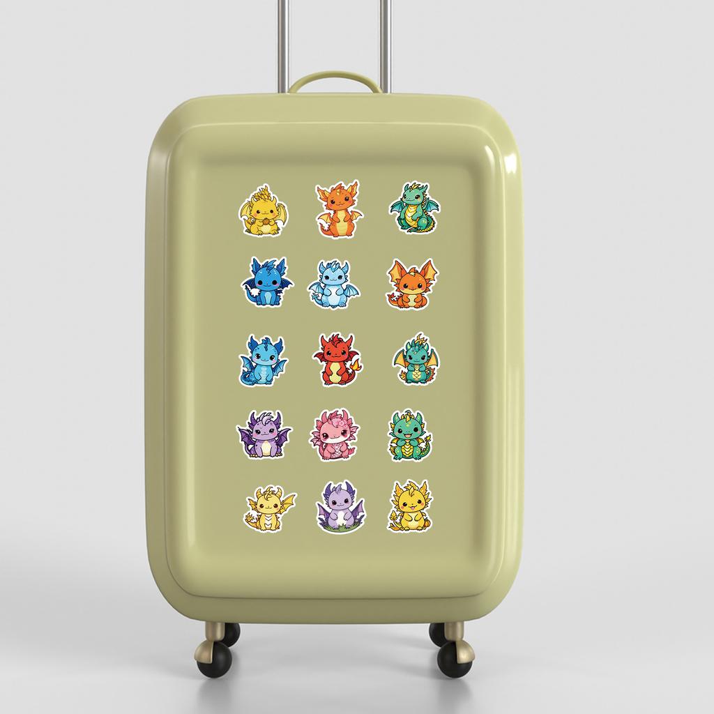 50 Cute Little Dinosaur Series Graffiti Stickers, Creative Stationery Stickers, Water Cup Waterproof Decorative Stickers