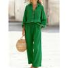 New Solid-color Set of Loose-fitting Long-sleeved Tops for Women