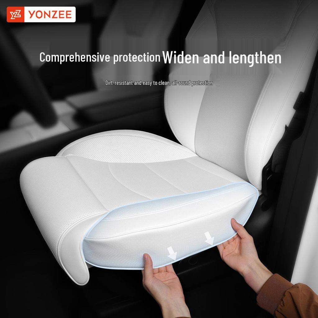 YZ Seat Covers with Extended Leg Rest for Tesla Model 3/Y - Full Coverage Protective Cushion