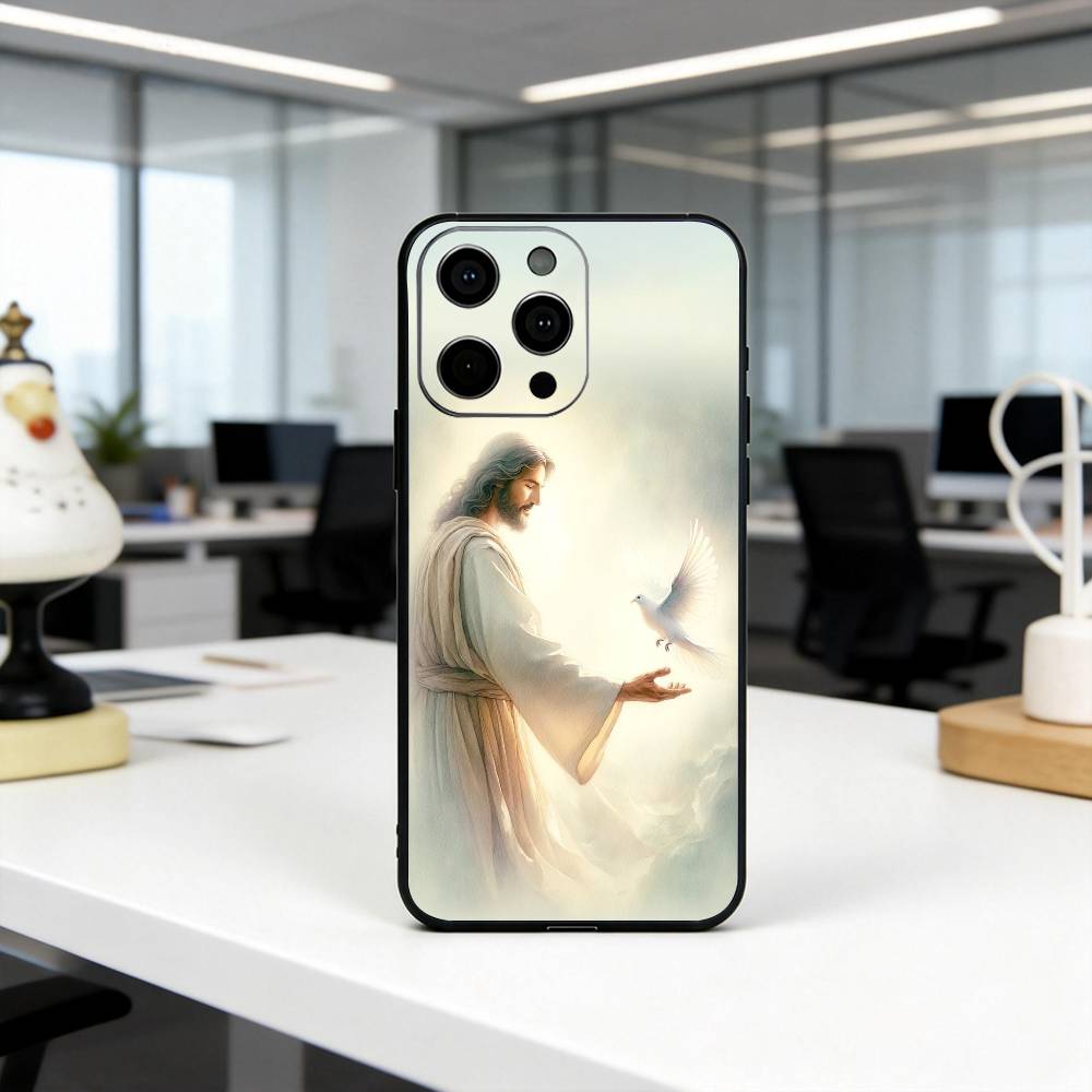Holy J-Jesus C-Christ JC Phone Case For iPhone 17, 16,15,14,13,12,11 Plus,Pro Max, Others Soft Black Cover