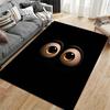 Glowing Eyes on Black Carpet suitable as a non-slip mat for the living room or bedroom sofa