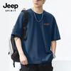 JEEP SPIRIT Men's Loose Fit Heavyweight Cotton T-Shirt