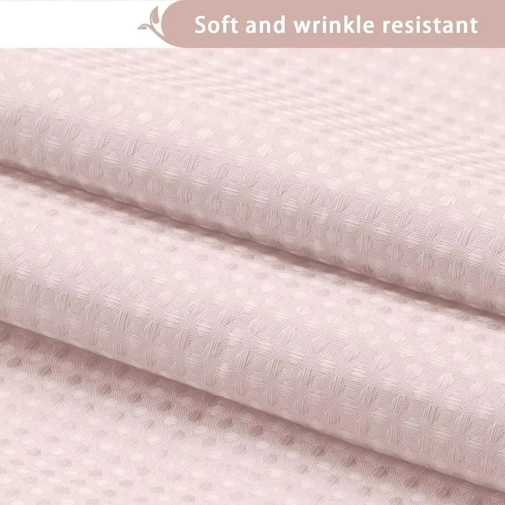 Waterproof Waffle Shower Curtain Double-layer Window Curtain Simple Kitchen Door Curtain Household