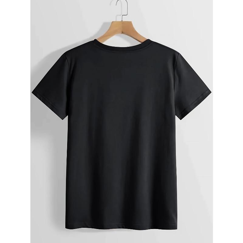 European Size Gifts for Mother's Day Leopard Print Heart T-Shirt - Lightweight & Stylish Crew Neck Top - Perfect for Spring