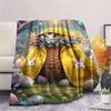1Pc Easter Egg Print Flannel Blanket, High Quality Comfortable for All Seasons, Home Decor, Warmth and Comfort, Perfect for Christmas Gifts