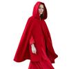 Fall Winter Women's Punk Loose Hood Button Wool Coat Over Size for Women,