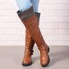 Women's Long Boots In Autumn and Winter, European and American Style, Low Heel, High Top Boots, Plus Size Women's Leather Boots