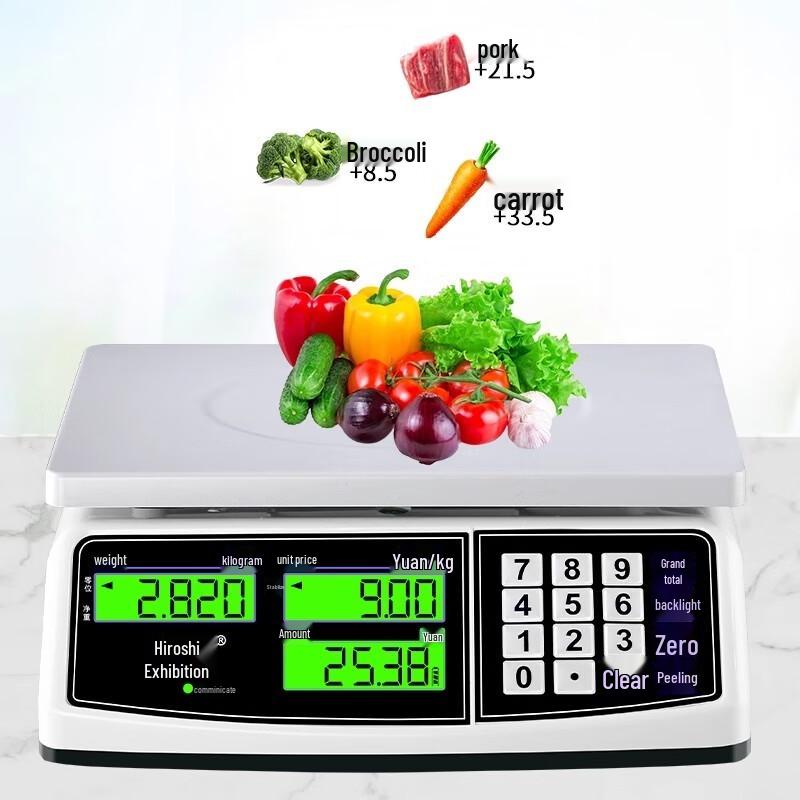 Hao Zhan 30kg Stainless Steel Commercial Pricing Scale (CN version)