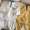 Spring Children Long Sleeve Clothes Set Boys Girls Letter Sweatshirt Sweat Pants Suit Kids Casual Outfits