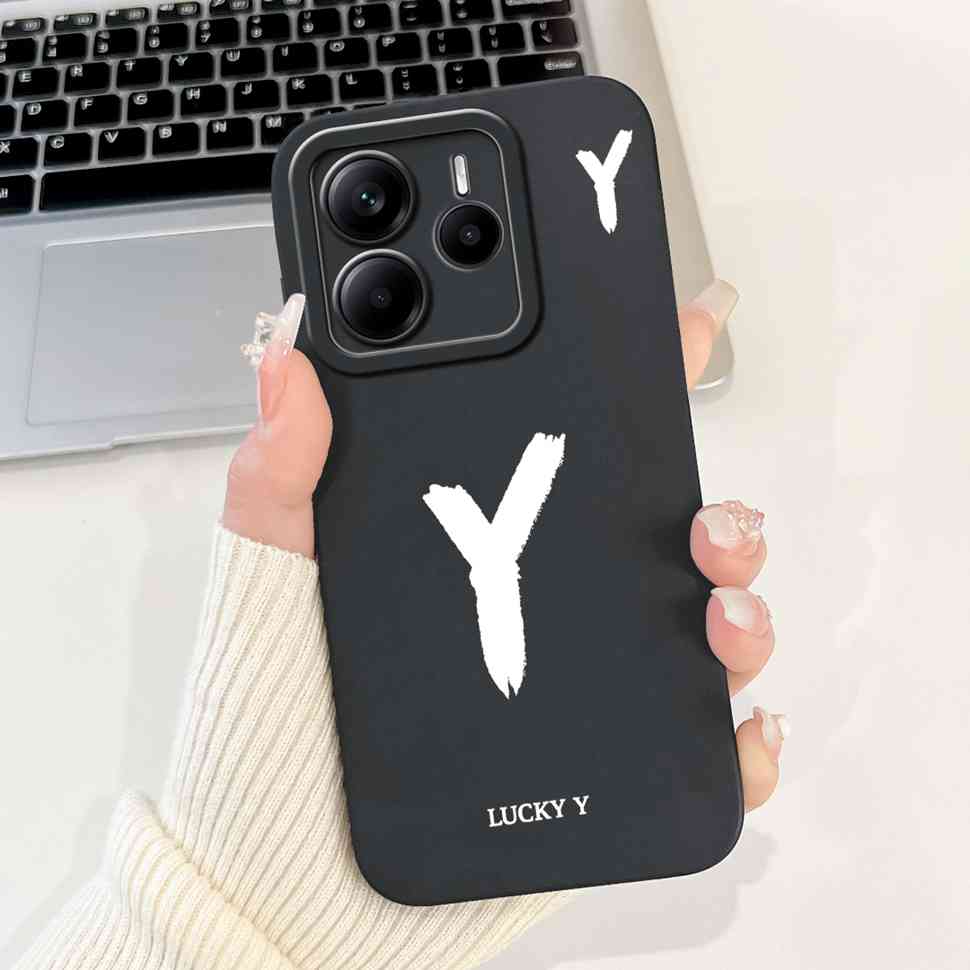 Case For Redmi Note 14 4G 5G Luxury Letters Covers Soft Silicone Phone Case For Xiaomi Redmi Note 14 Note14 5G Back Cover Fundas