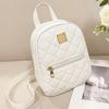 Diamond Lattice Embroidered Small Backpack Korean Small Schoolbag Women's Backpack