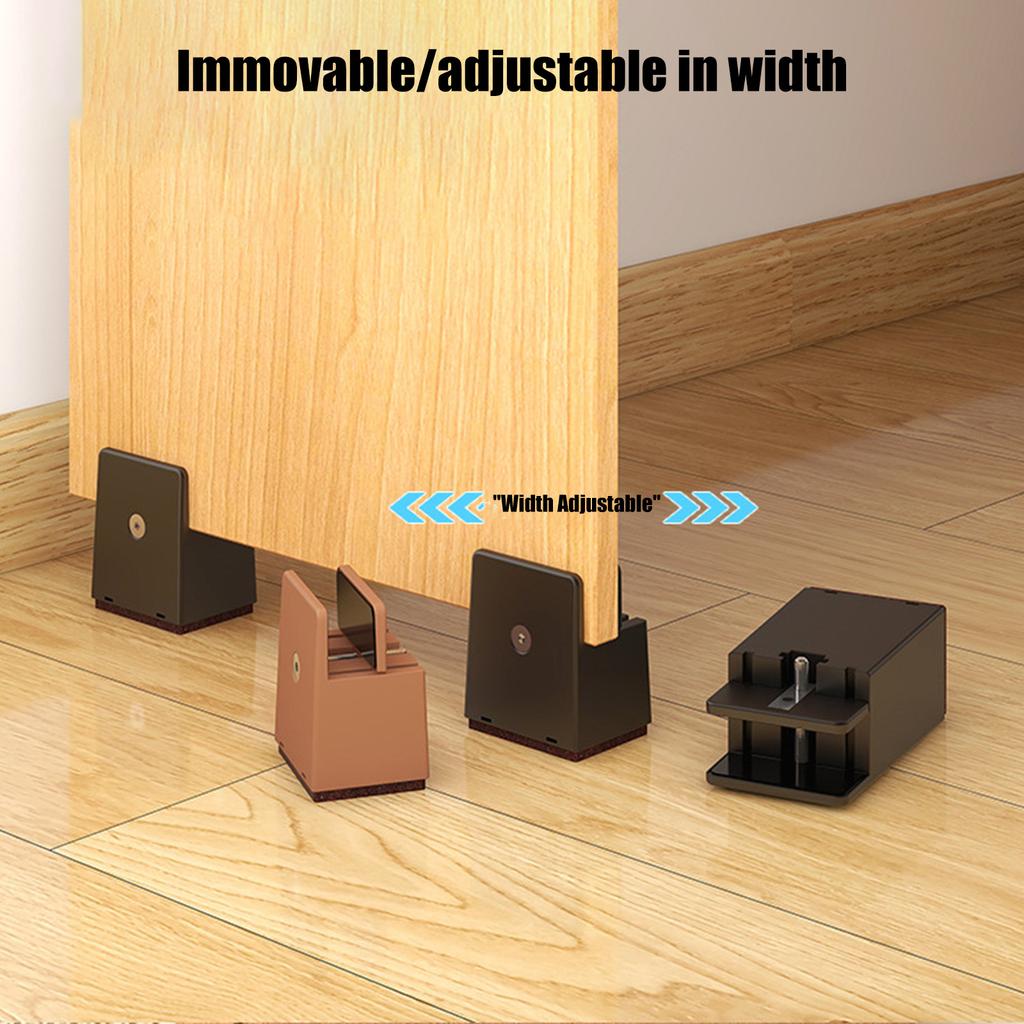 4Pieces Practical Furniture Risers 2Inch Height Adjustable Bed Leg Extenders Convenient for Small Space Daily Use