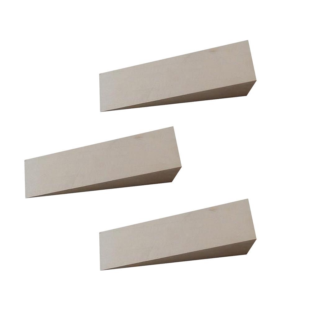 3Pcs Sturdy Natural Wood Door Stopper Wedge Heavy Duty Floor Protector Works on Carpet Hardwood Tile Concrete Safe for Babies
