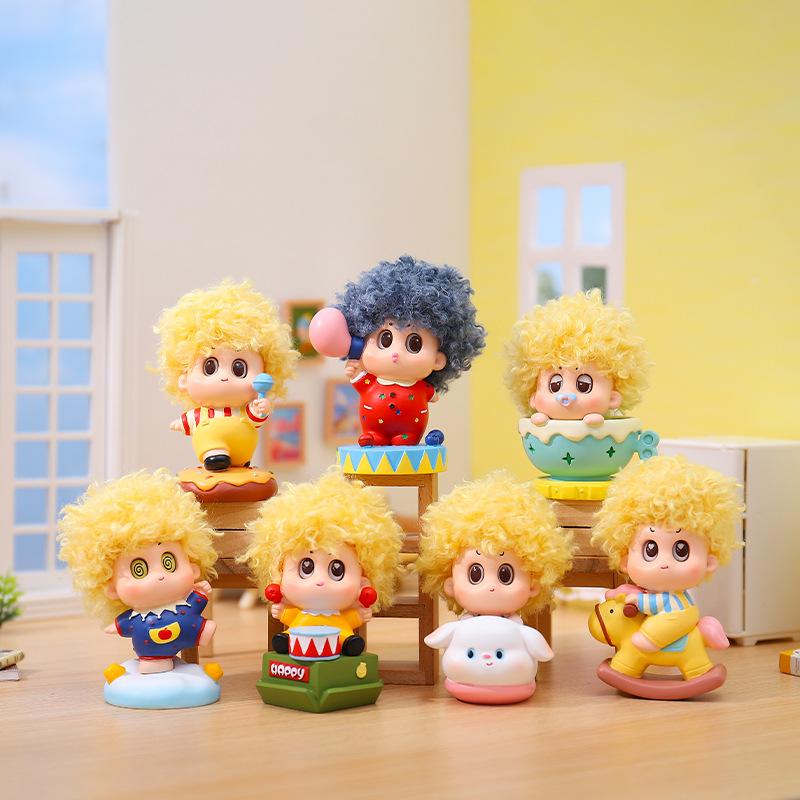 Curly-Haired Baby Series Blind Box Figures Cute Action Figures Collectible Toys For Mystery Box Birthday Gift Home Decorations