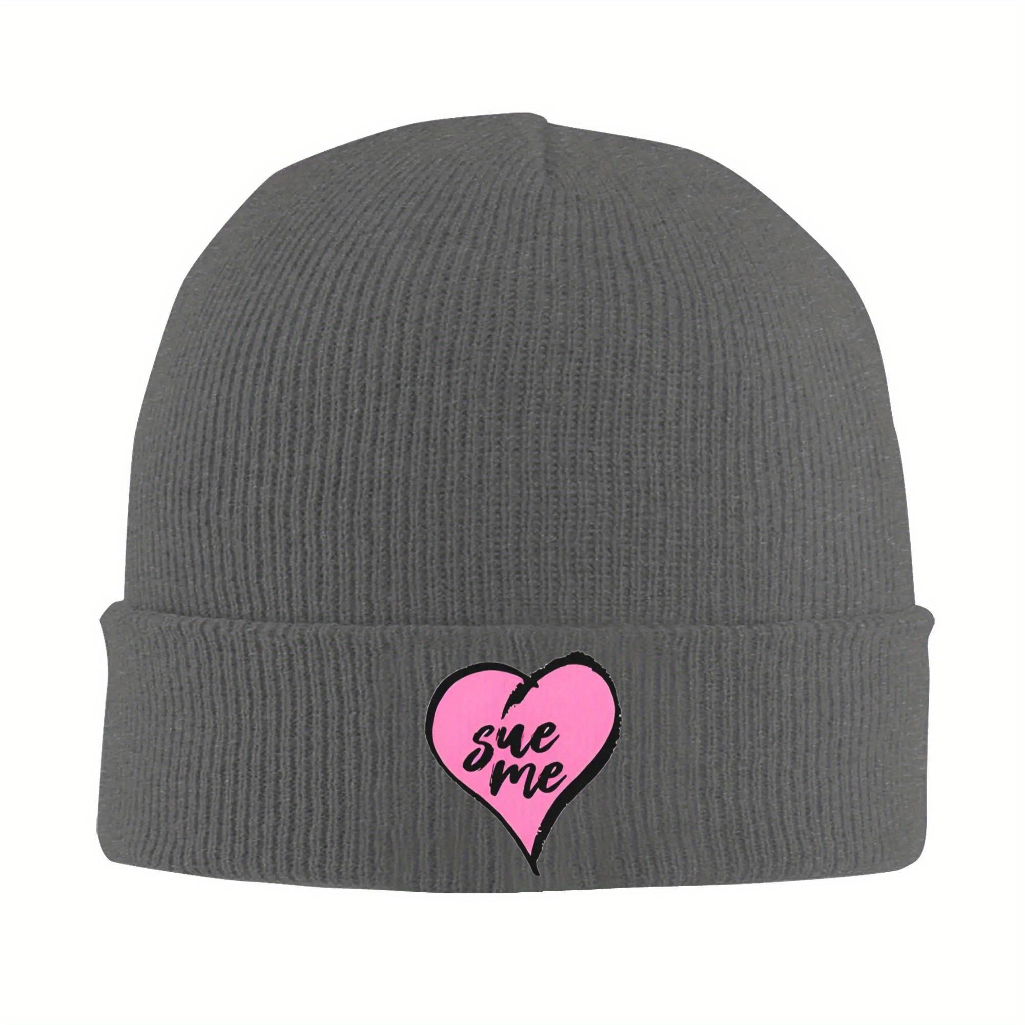 

Sabrina Carpenter Sue Me Heart Knitted Hat Beanies Autumn Winter Hats Warm Acrylic Street Music Album Cap for Men Women Gifts