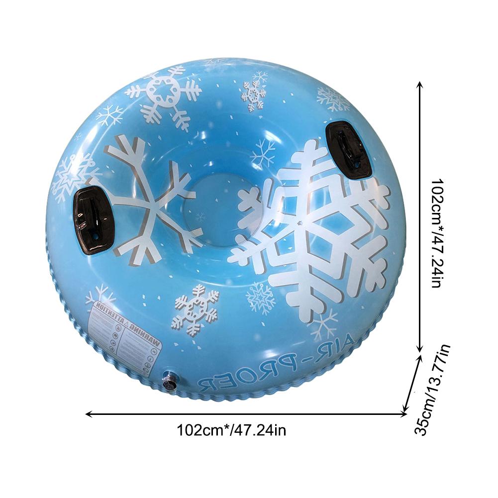 Inflatable Floated Skiing Board Thickened Floated Sled PVC Ski Board Sled with Handles Ski Board Skiing Equipments