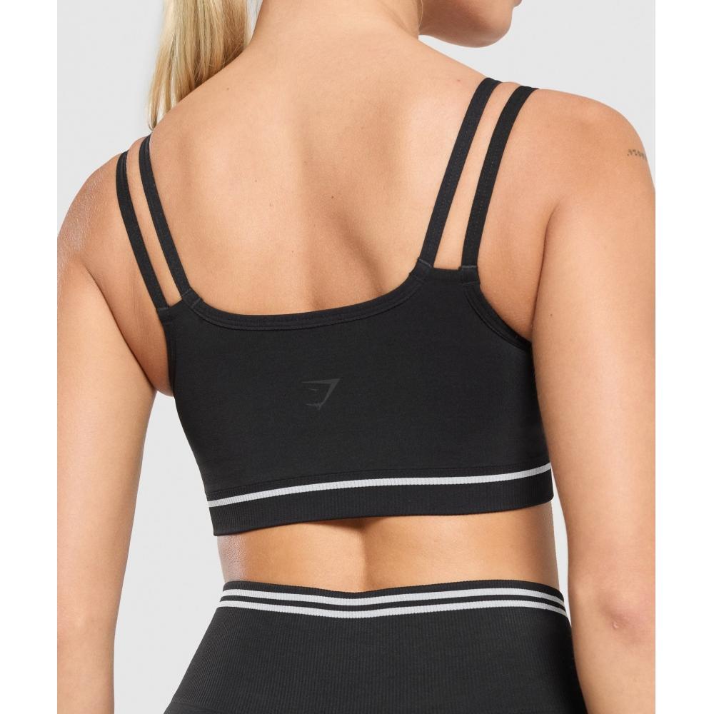 Gymshark Contrast Seamless Sports Bra Black B2c1i Bb2j