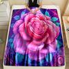 Fantasy Colored Roses Print Blanket Warm Soft Fluffy Kids and Adults Sofa Bed Throw Blanket for Home Travel Camping Gifts