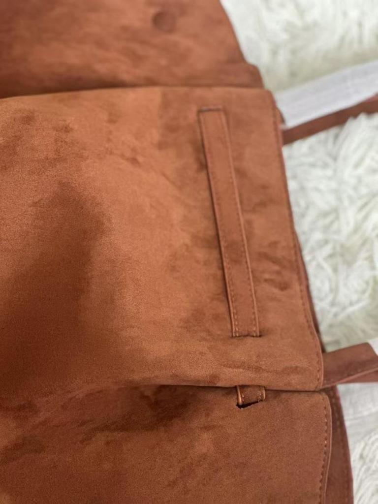 Demellier Geprägte Wildleder Flügeltasche - Retro Herbst/Winter Handtasche & Schultertasche