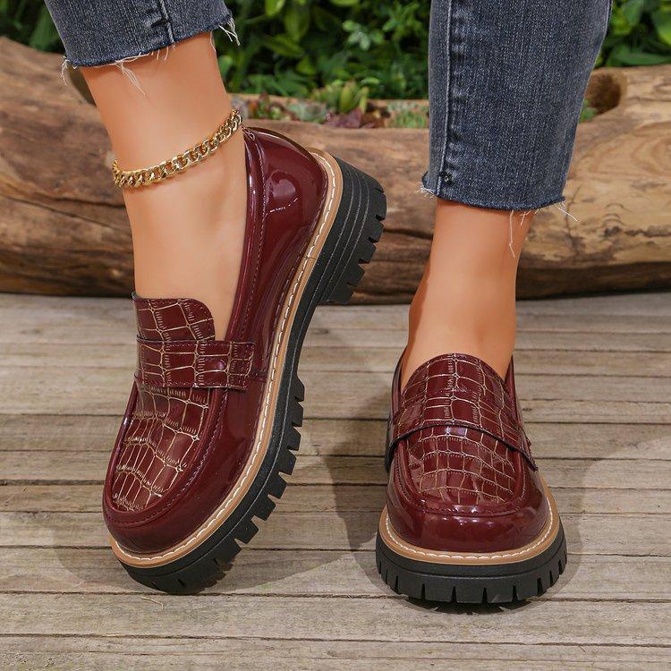 Spring Chunky Sole Loafers – Versatile Casual Shoes for Women, Versatile Casual Slip-On Shoes, Breathable Lightweight Comfortable Footwear