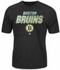 Boston Bruins Herren Schwarz Lade Synthetik Kurzarm T-Shirt