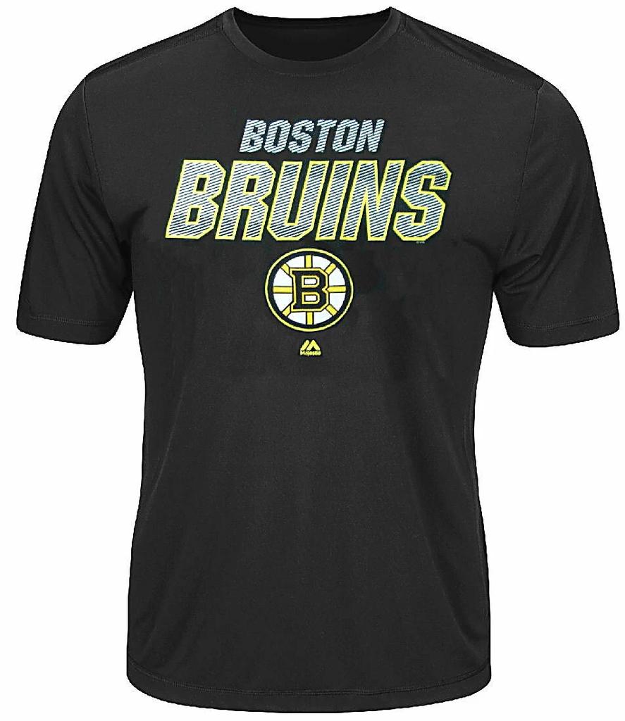 Boston Bruins Men's Black Charging Synthetic Short Sleeve T Shirt