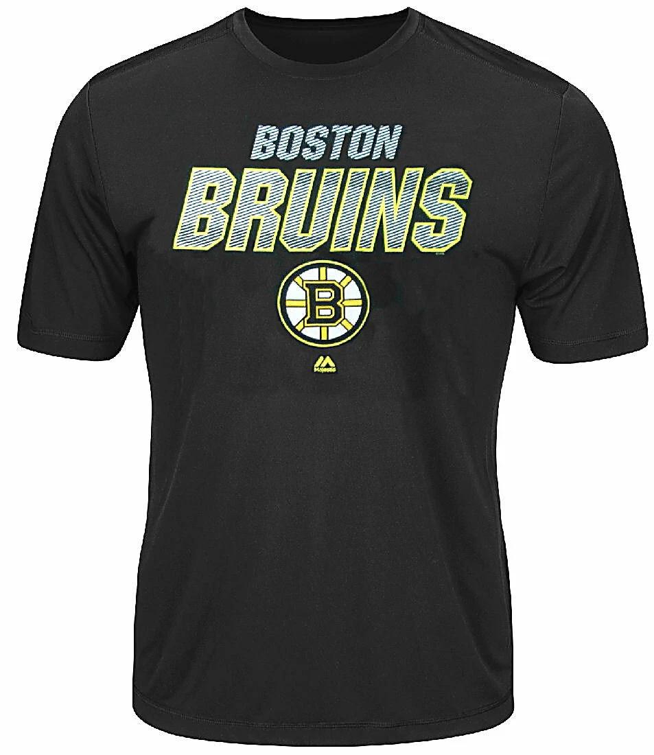 Boston Bruins Men s Black Charging Synthetic Short Sleeve T shirt XL