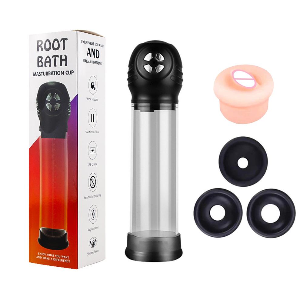 Vacuum Electri Penis Pump for Men Automatic Penis Expander Enhancer Pump Penis Trainer Sucking Male Masturbator Sex Toys for Men