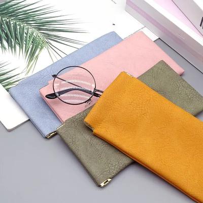 Borsa per occhiali da sole Set di contenitori per uomo e donna con piastra elastica, chiusura automatica per occhiali
