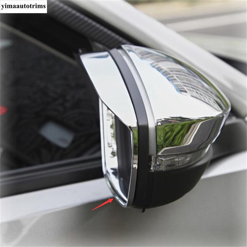 ABS Rearview Mirror Rain Shade Rainproof Eyebrow Frame Decorative Cover Trim Accessories For Volkswagen T-Roc T Roc 2018 - 2024