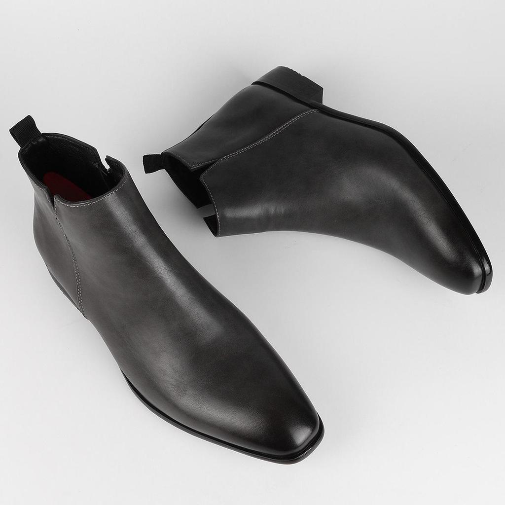 Fasjonable Chelsea-støvler for menn - Allsidige ankelstøvler med firkantet tå