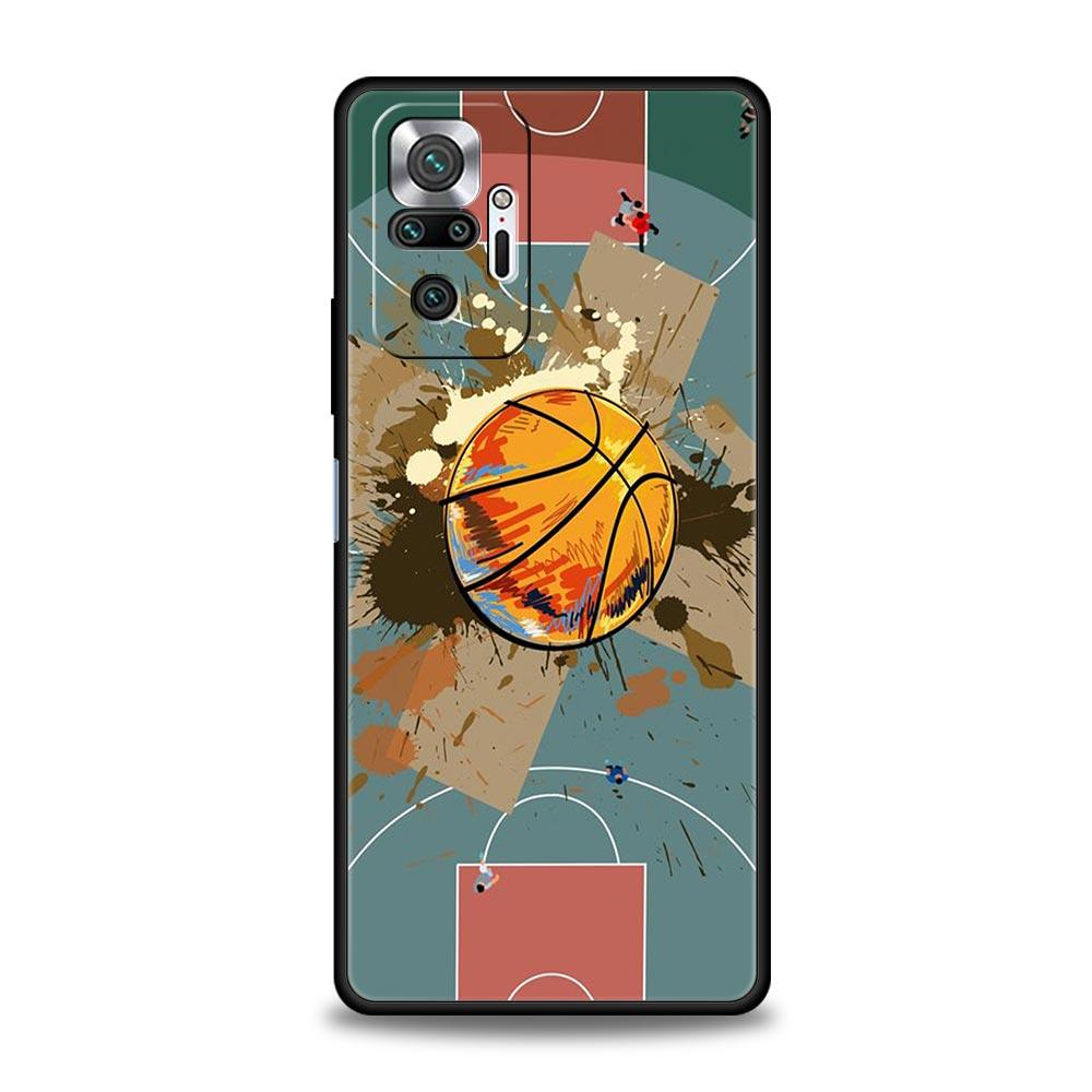 Basketball Basket Number Phone Case For Xiaomi Redmi Note 12 11 10 Pro Plus 10S 9S 9 9T 8T 9C 9A 8 7 K40 Gaming Soft Cover