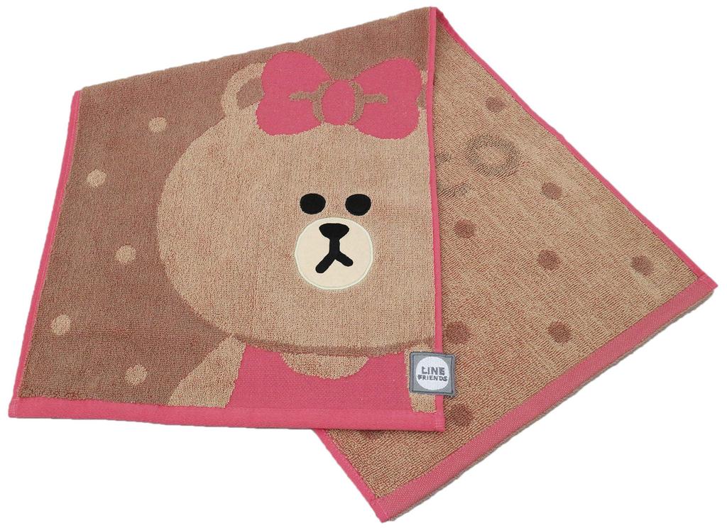 Marushin LINE FRIENDS Hello Chocolate Face Available In 2 5585000700 Towel, Cotton, Sizes,