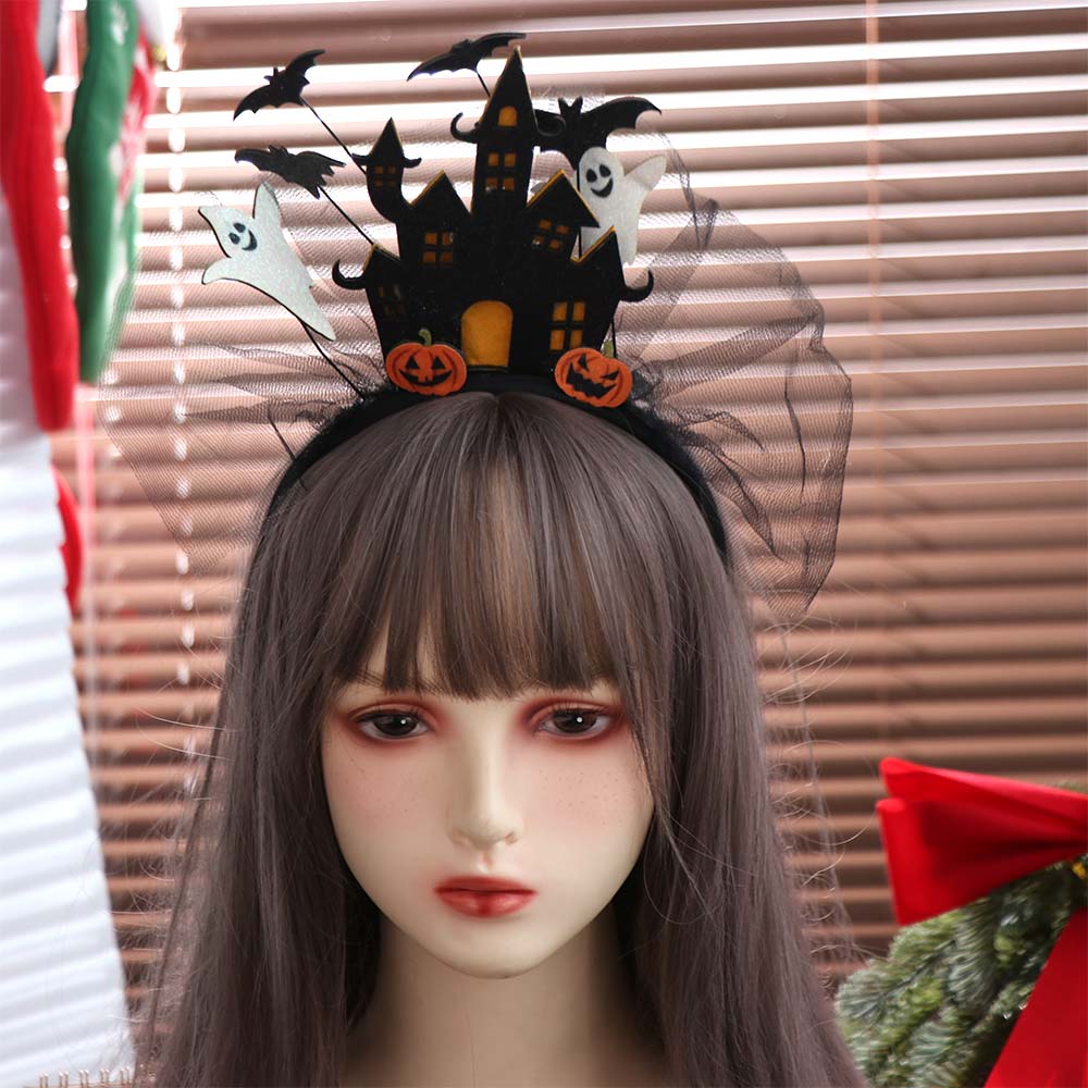 Castle Halloween Hair Hoop White Ghost Ghost Hairband Funny Halloween Headband Photography Props