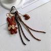 Bag Charm New PU Leather Bunny Decoration Key Holders Hanging Charm Solid Bag Pendant Accessories Gift