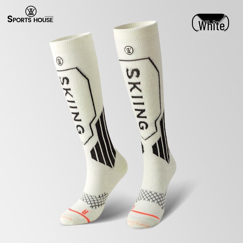 

SportHouse Women s Thick Wool High-Top Ski Socks One size білий