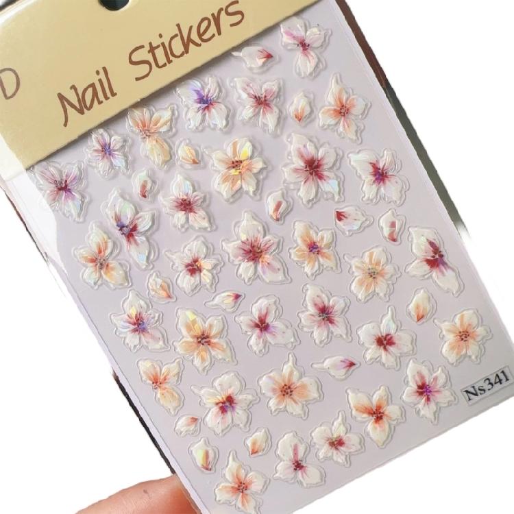 Stylish Shell Glow Flower Nail Stickers 5D Realistic Look High Quality Material Comfortable Wear All Day