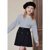 The Coffee Bean Tea Leaf Navy STripe Long Sleeve T shirT ba13Ts02nv