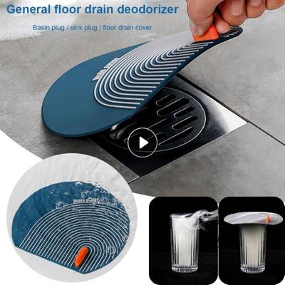 Shower Drain Covers PVC Floor Drain Shower Hair Catcher Bathroom Kitchen Sink Filter Home Deodorant Insect-proof Floor Cover