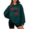Women's Christmas Print Hooded Sweatshirt Casual Pullover for Holiday Winter Wear
