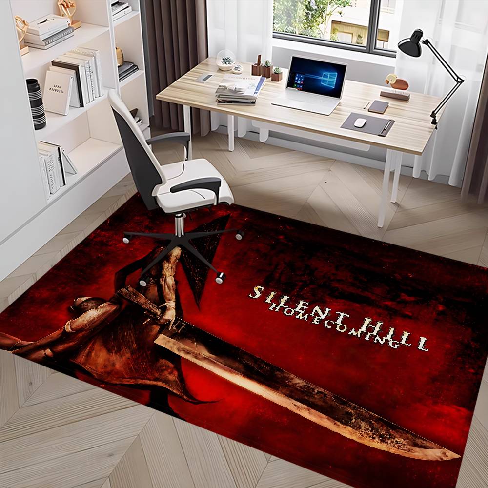Horror Game S-Silent H-Hill Entrance Door Mat Washable Non-Slip Living Room Sofa Chairs Area Mat Kitchen Welcome Doormat
