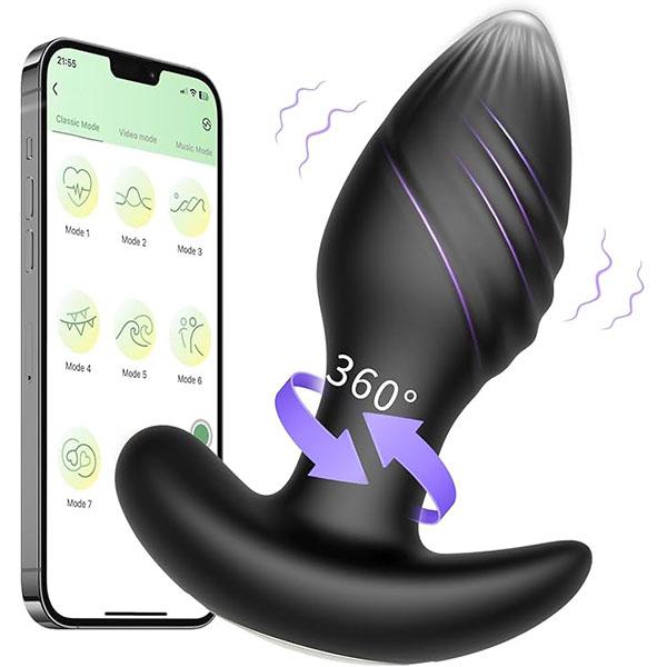 Dildo Giocattoli sessuali per adulti per uomini Massaggiatore per la prostata APP Controllo giocattolo 10 modalità di rotazione vibrante Vibratore per la prostata Giocattoli sessuali di coppia
