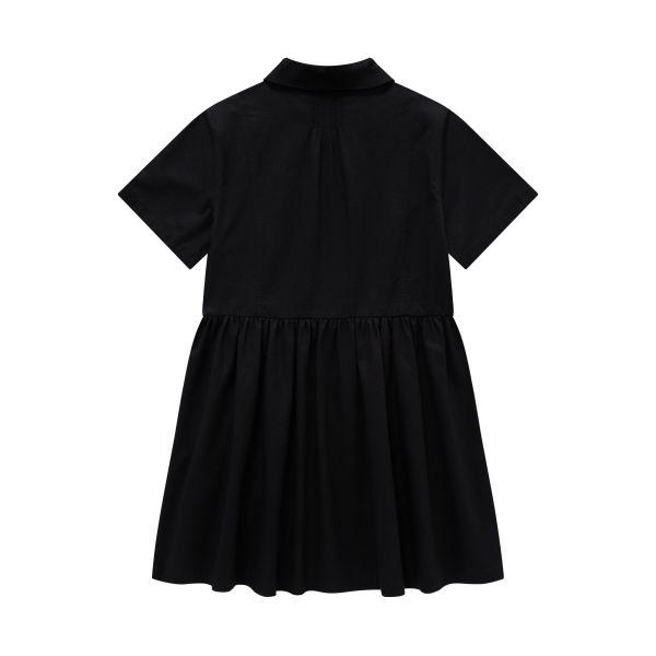 Covernat Ss26 Polo Neck Solid Color Soft Loose Comfortable Fashion Summer Short Sleeve Dress Women dress CO2601OP71BK