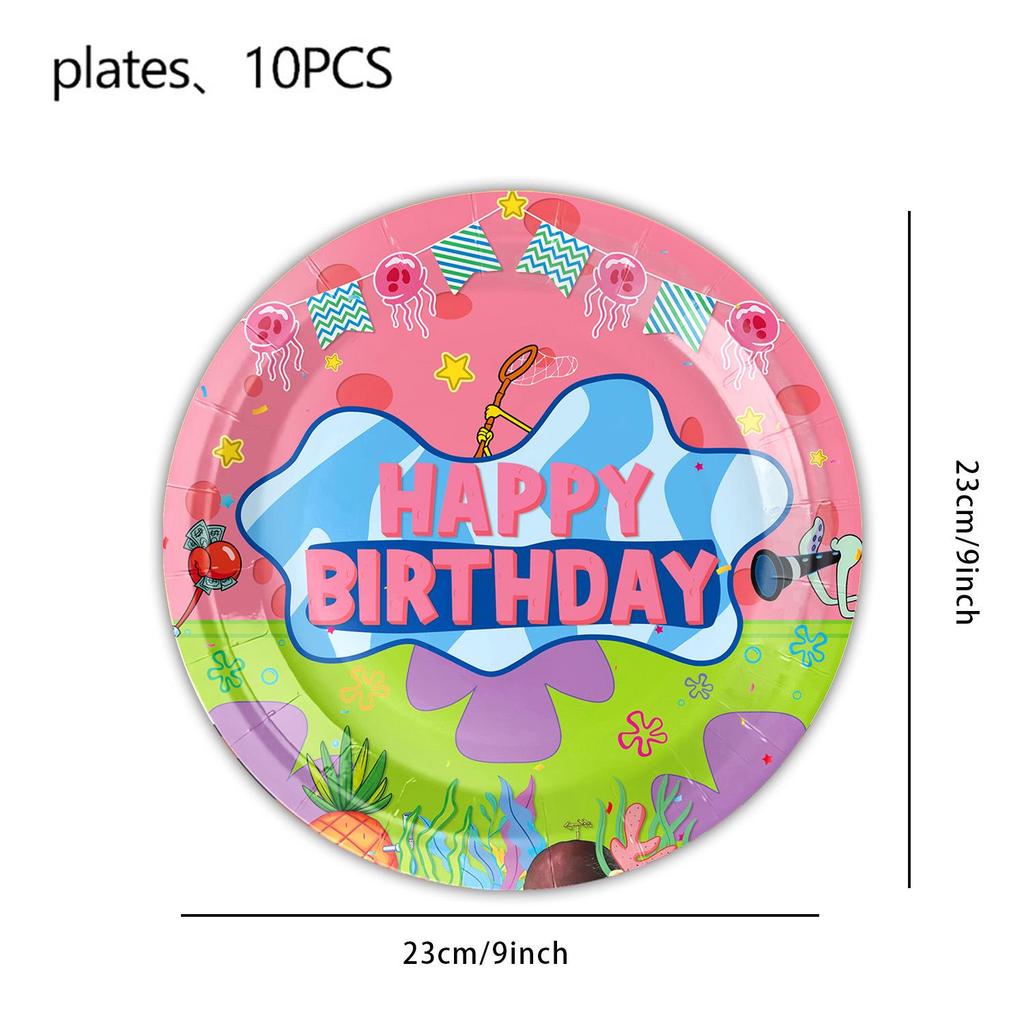 SpongeBob & Patrick Star Underwater Theme Birthday Napkins - Disposable Party Tableware